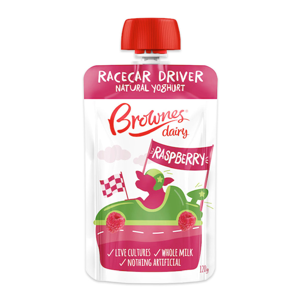 Brownes Raspberry Yoghurt Pouch 120g | Harris Farm Online