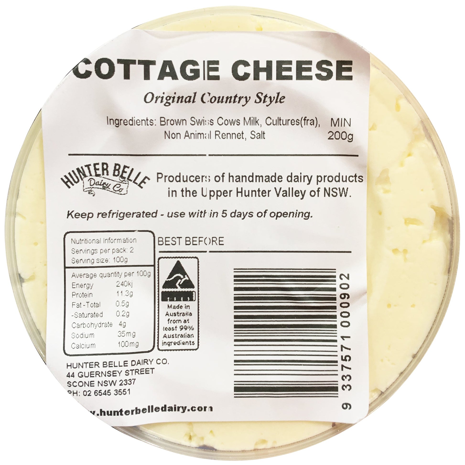 Hunter Belle - Cottage Cheese | Harris Farm Online