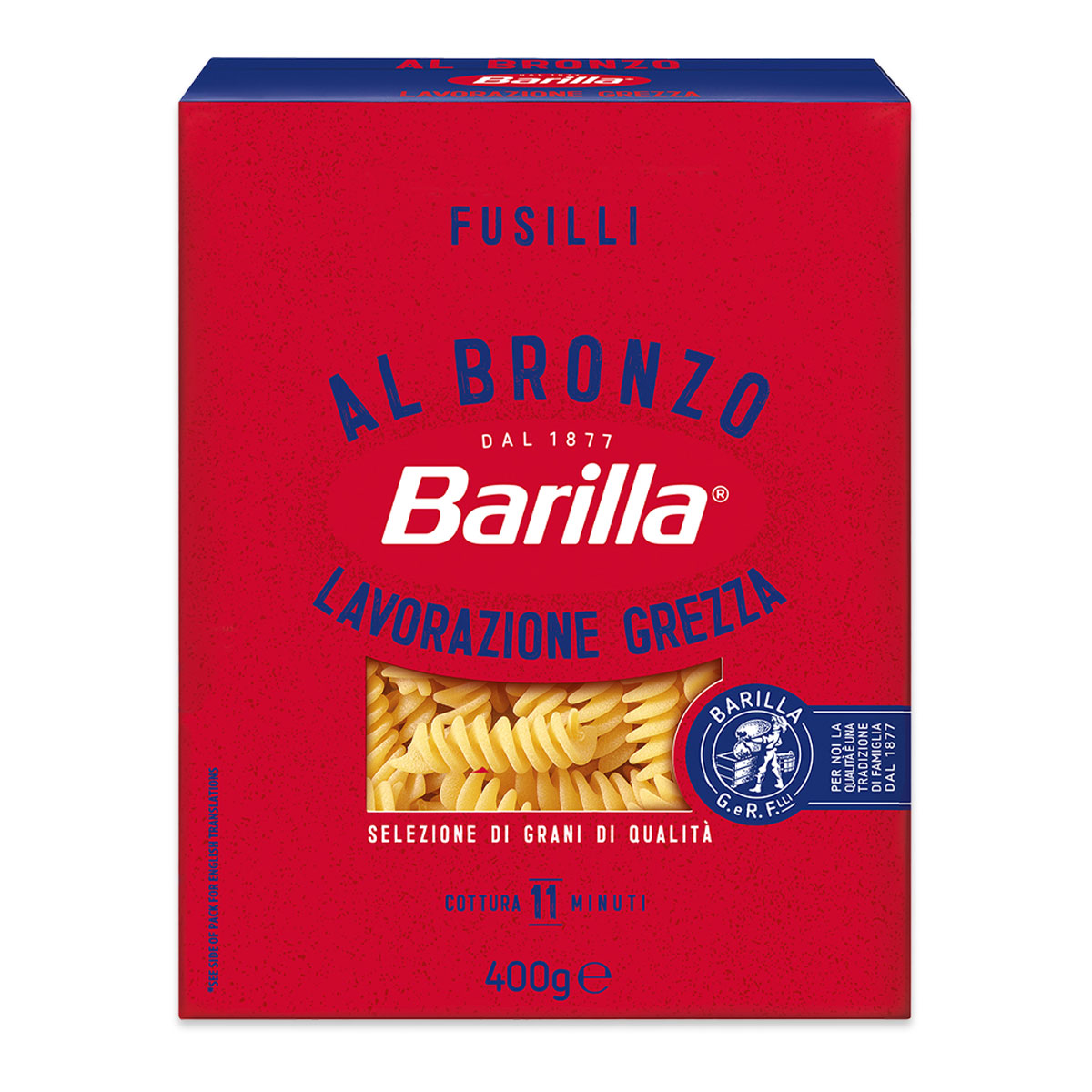 Barilla Al Bronzo Fusilli 400g | Harris Farm Online