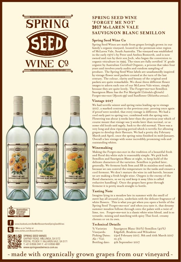 Spring Seed Wine Co - Sauvignon Blanc Semillon - Forget Me Not - McLaren Vale, SA | Harris Farm Online