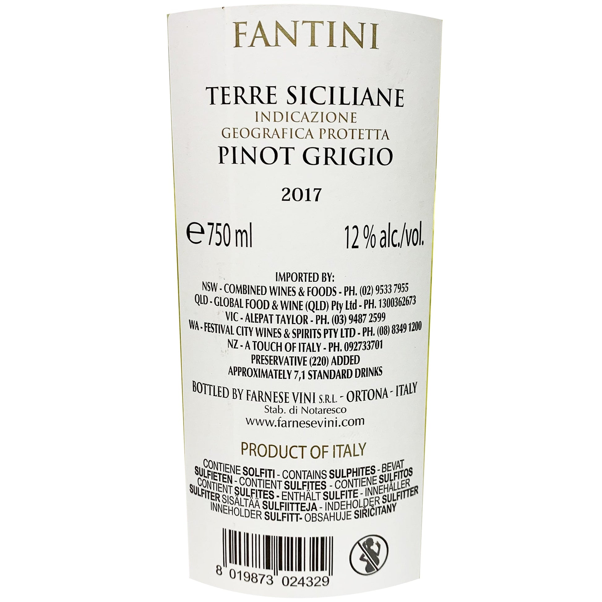 Fantini Farnese - Pinot Grigio - Terre degli Osci, Italy | Harris Farm Online