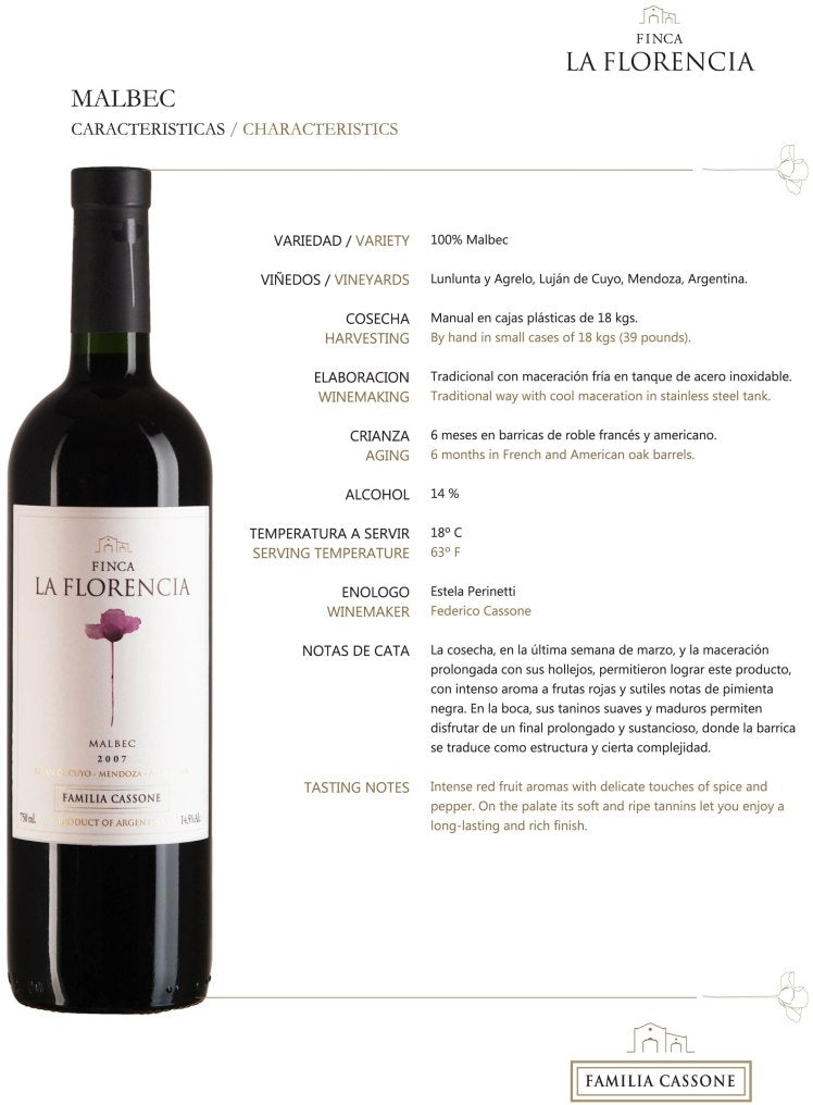 Familia Cassone - Malbec | Harris Farm Online