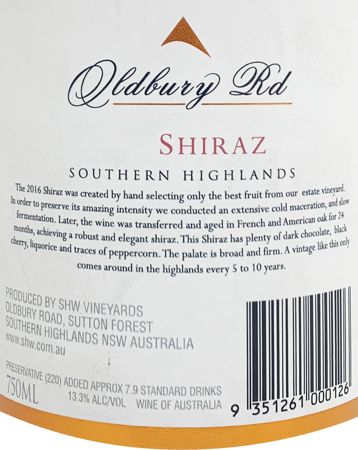 Oldbury Rd Reserve Shiraz Case | Harris Farm Online