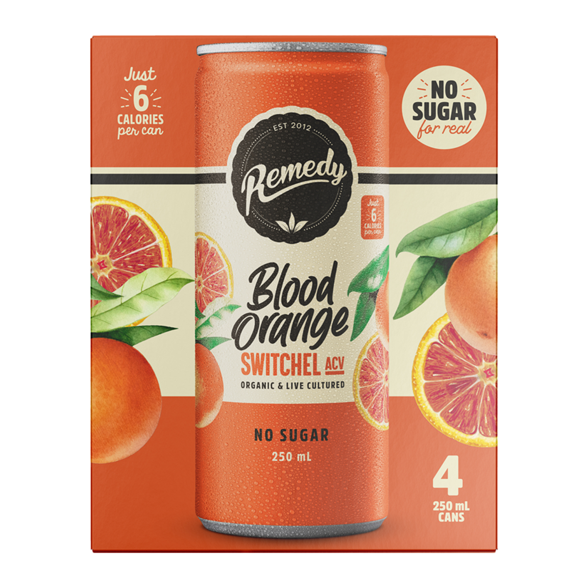 Remedy Switchel Blood Orange 4 x 250ml