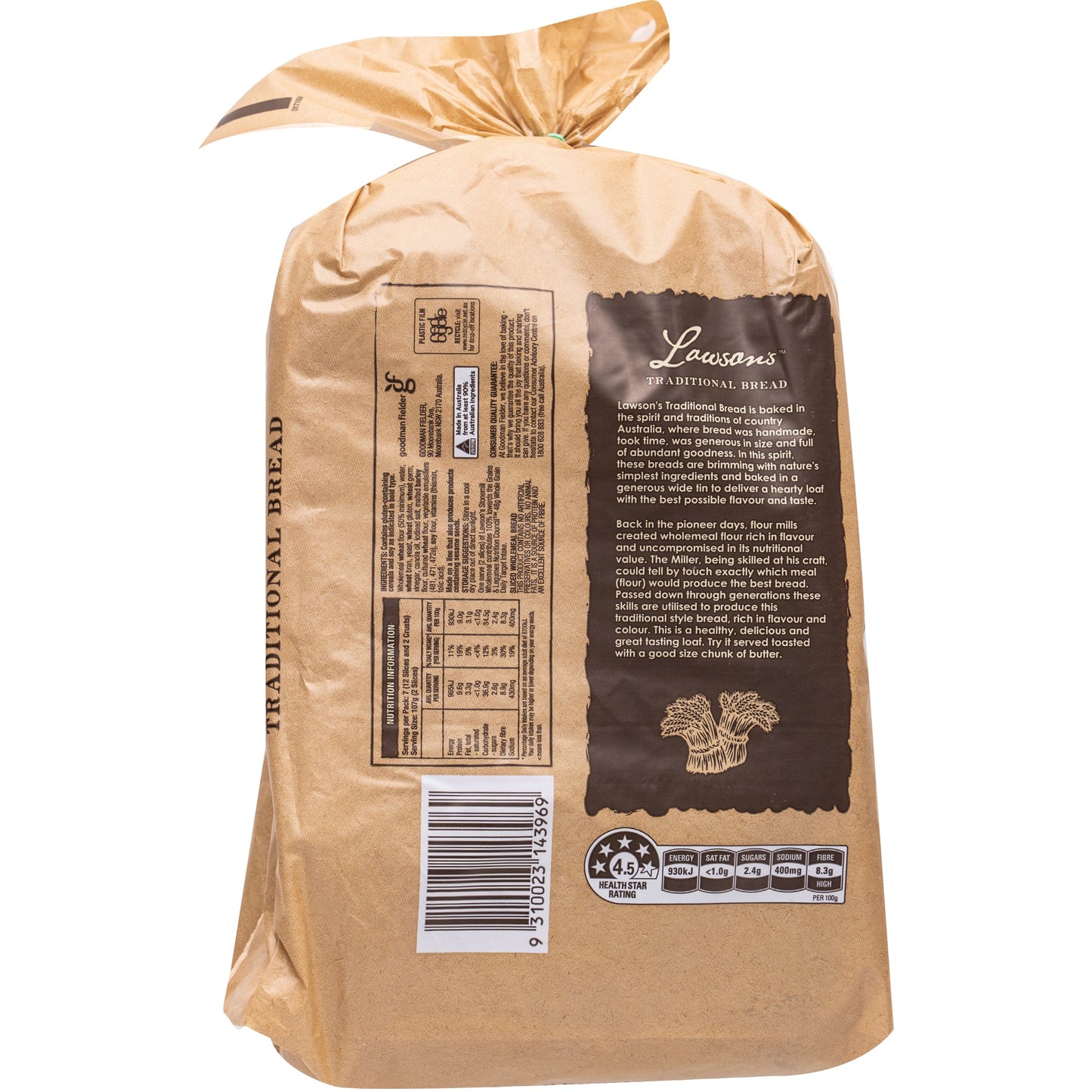 Lawson's Stone Mill Wholemeal | Harris Farm Online