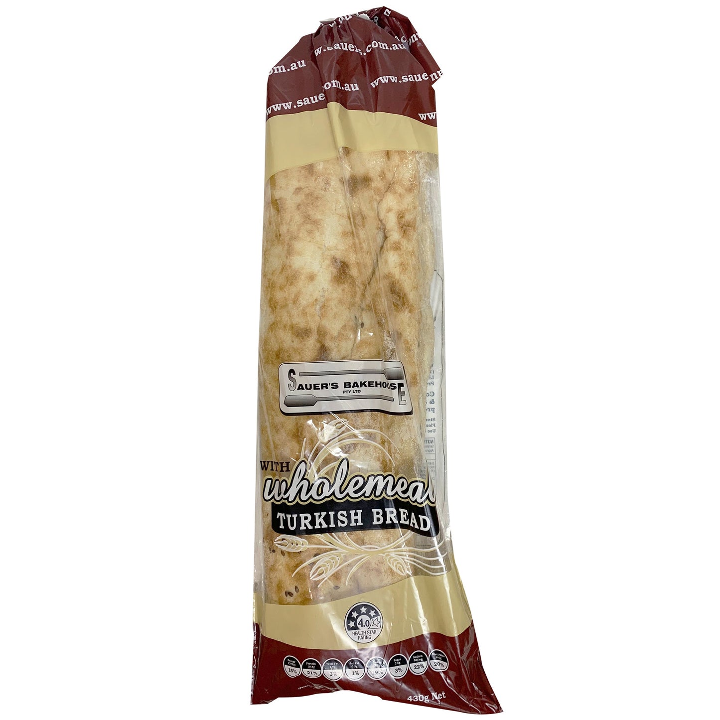 Sauers Wholemeal Turkish Bread 430g