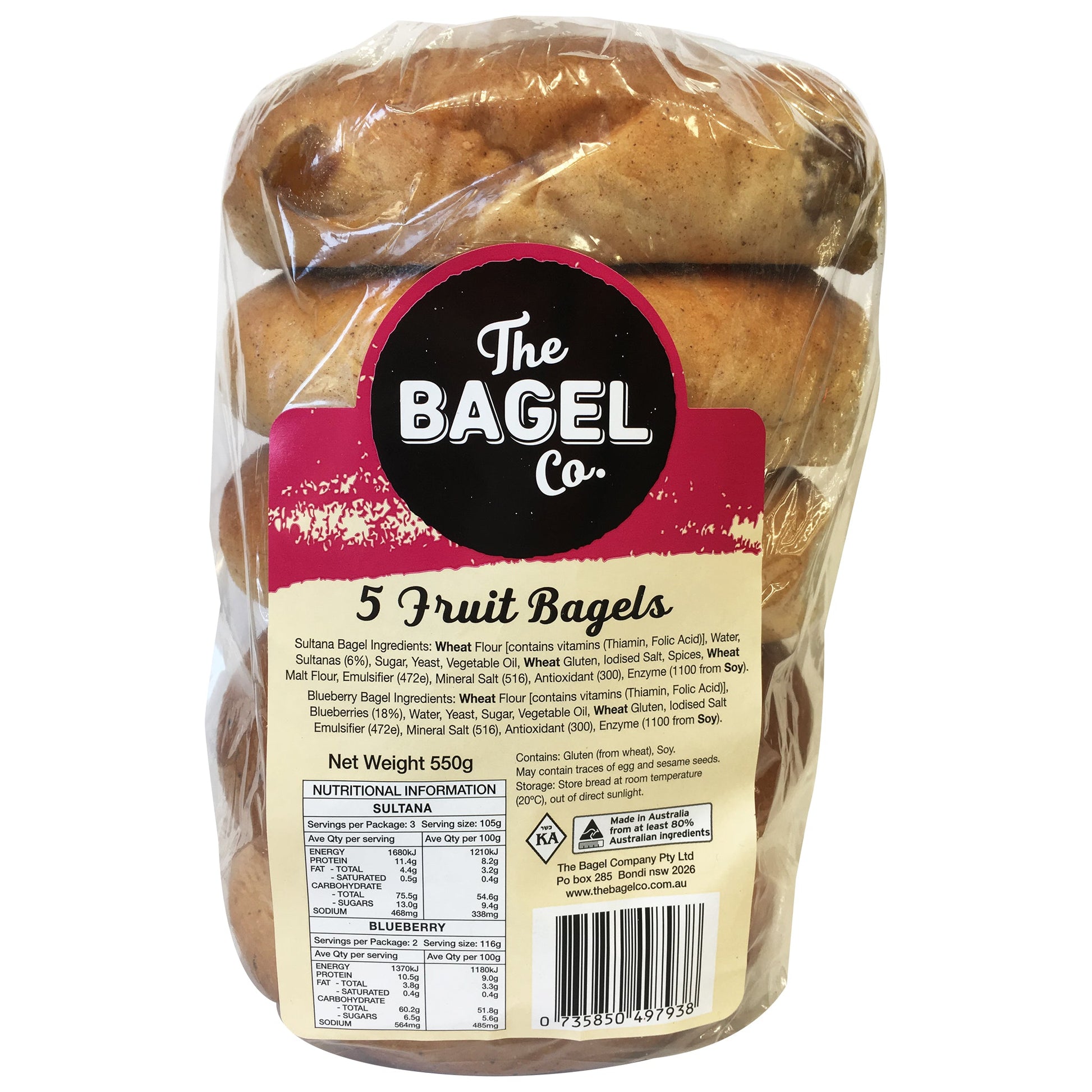 The Bagel Co Fruit Bagels | Harris Farm Online