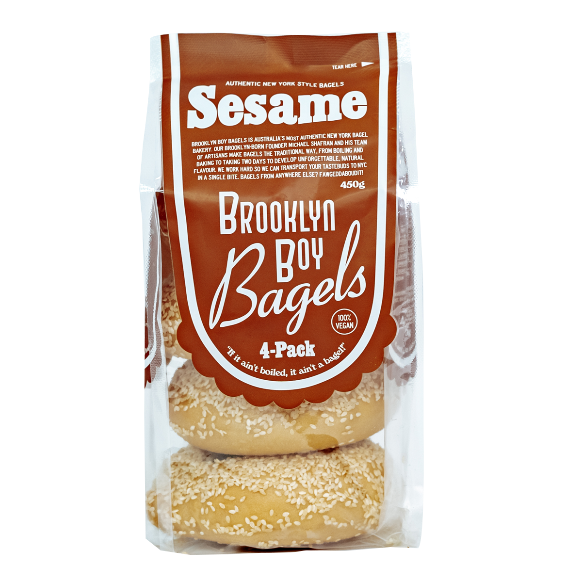 Brooklyn Boy Sesame Bagels 4pk 450g