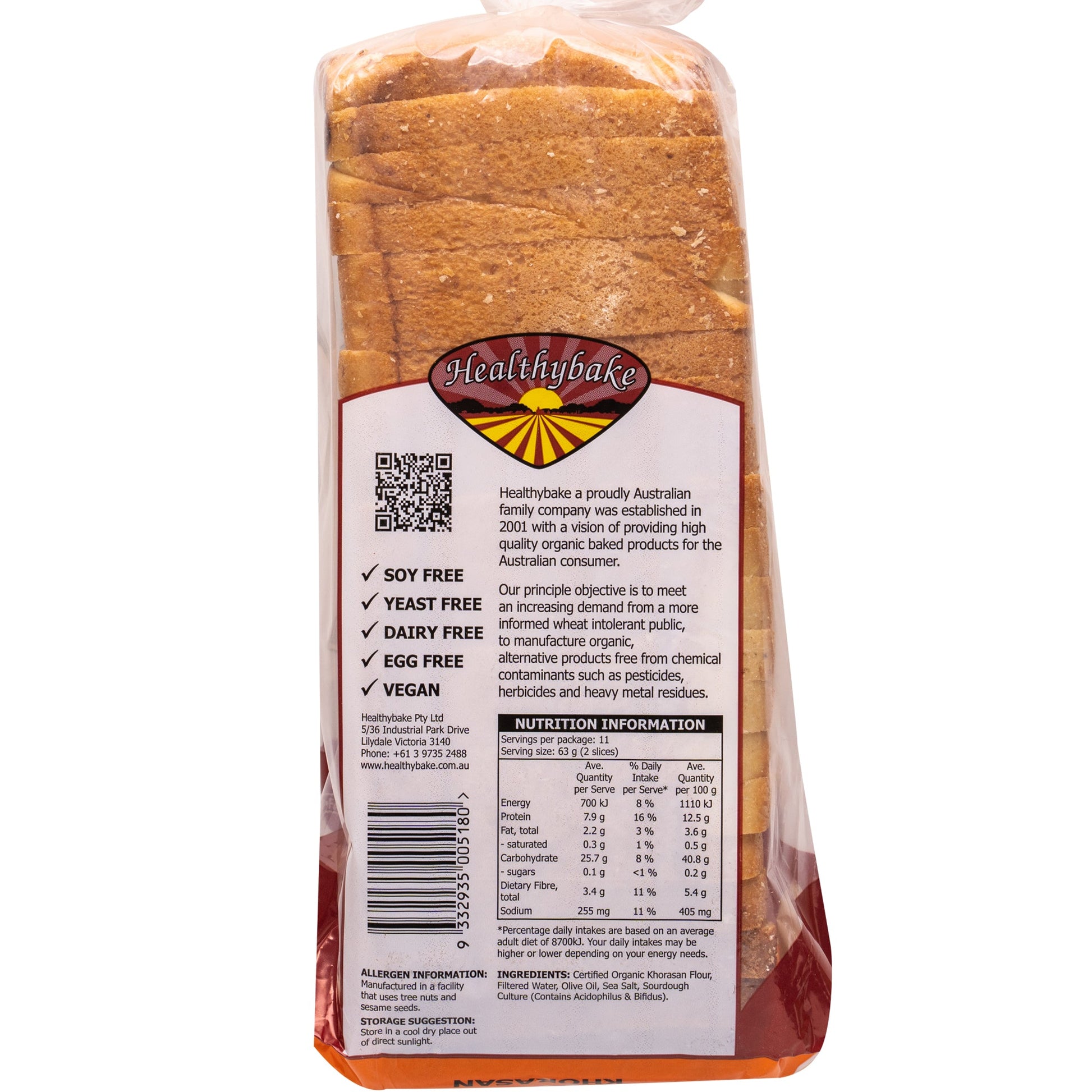 Healthybake Khorasan Organic Sourdough | Harris Farm Online