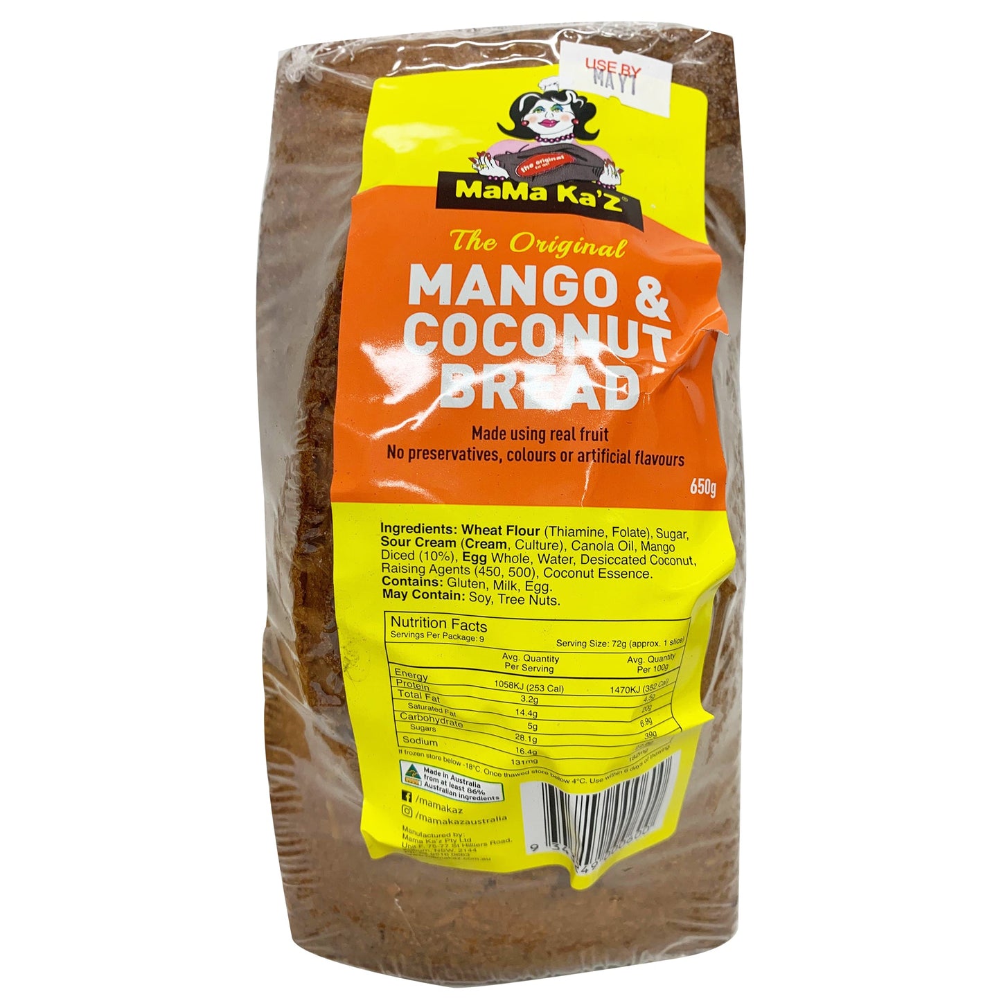 Mama Kaz Mango and Coconut Bread 650g