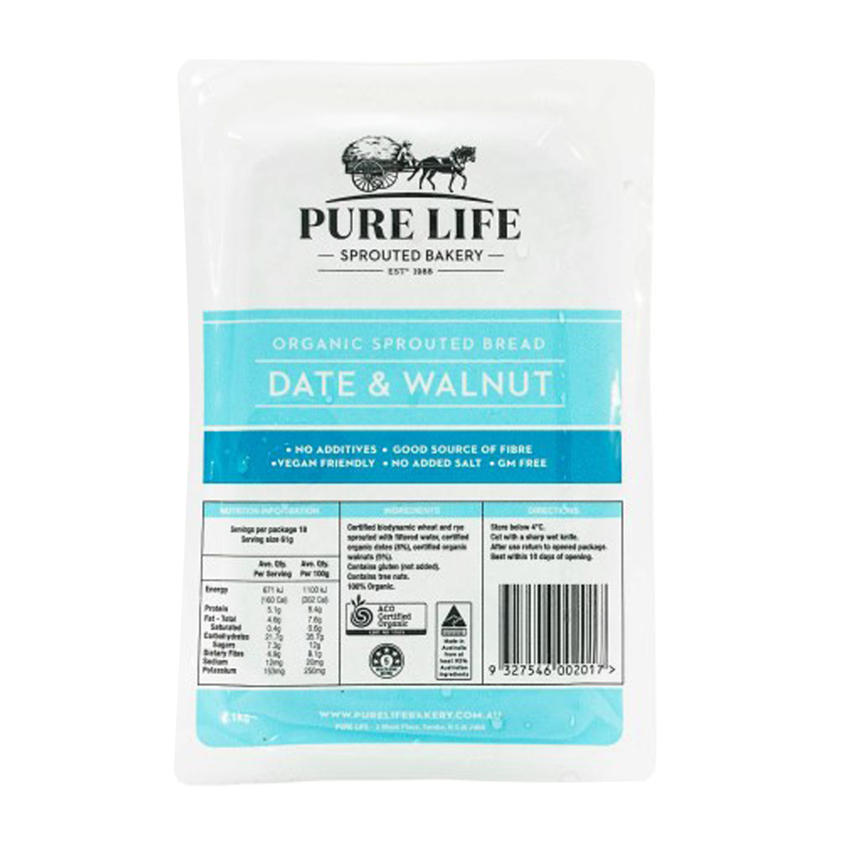 Purelife Sprouted Date and Walnut 1kg