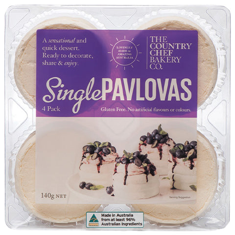 The Country Chef Bakery Co. Single Pavlova x4 | Harris Farm Online