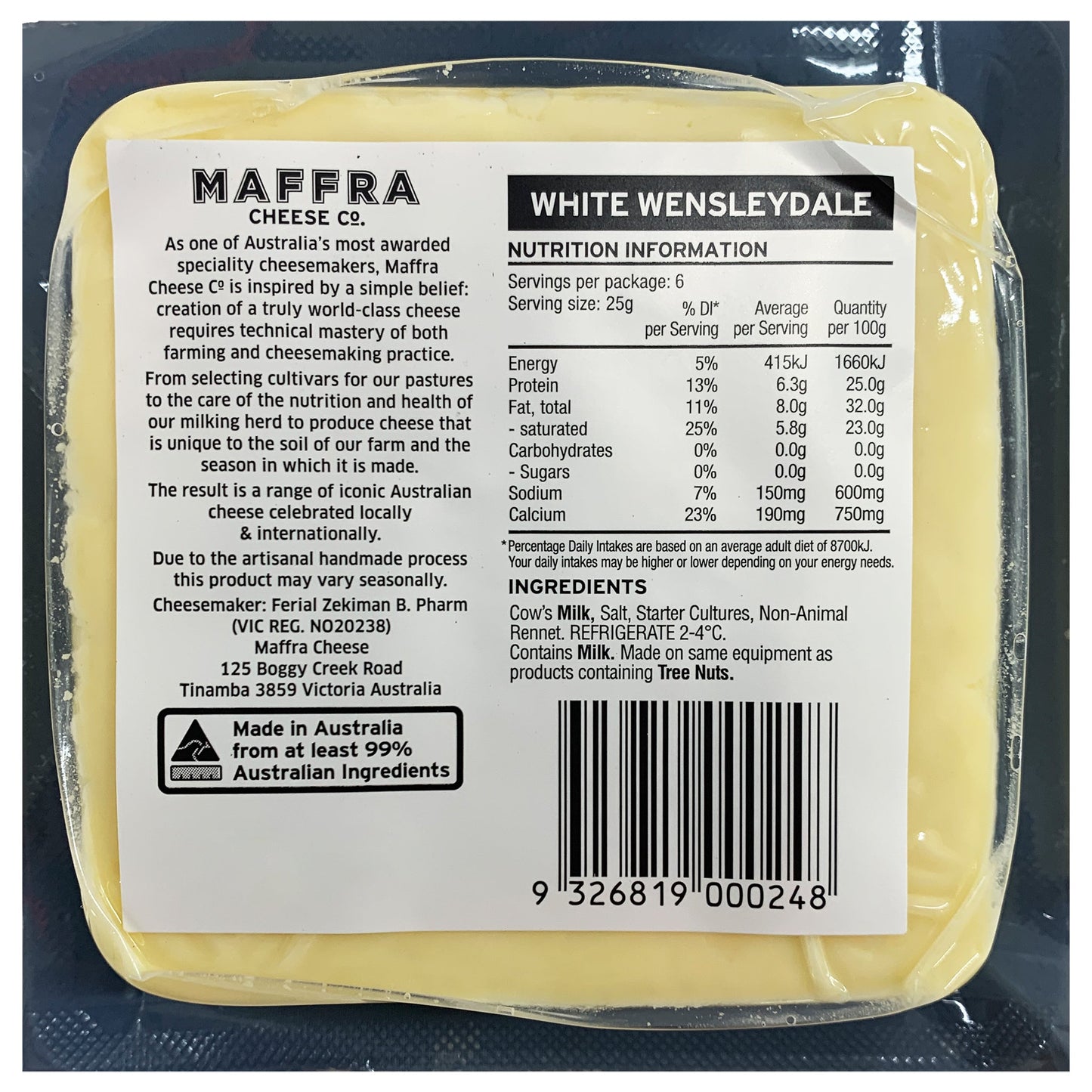 Maffra White Wensleydale | Harris Farm Online