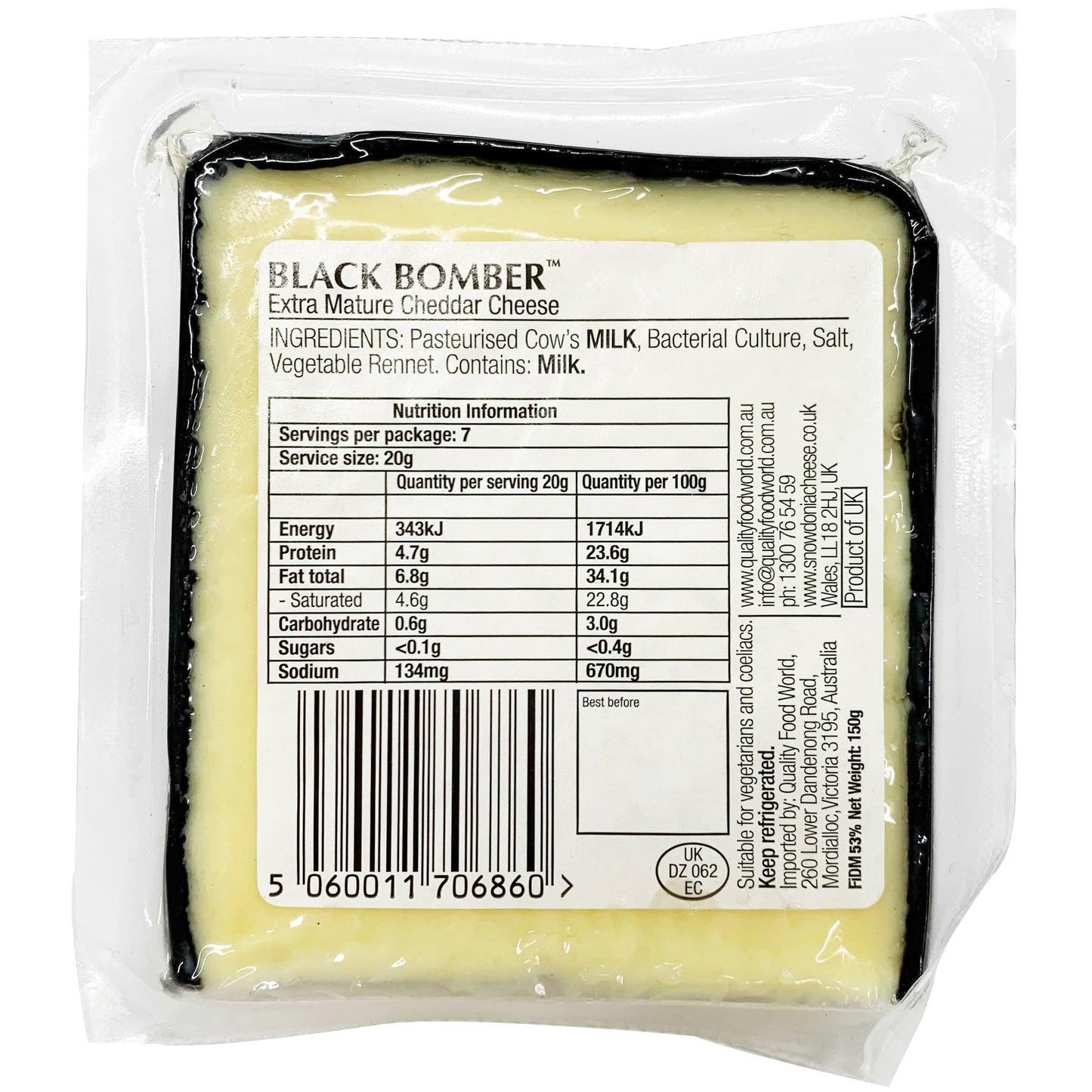 Snowdonia Black Bomber Mature Cheddar Cheese | Harris Farm Online