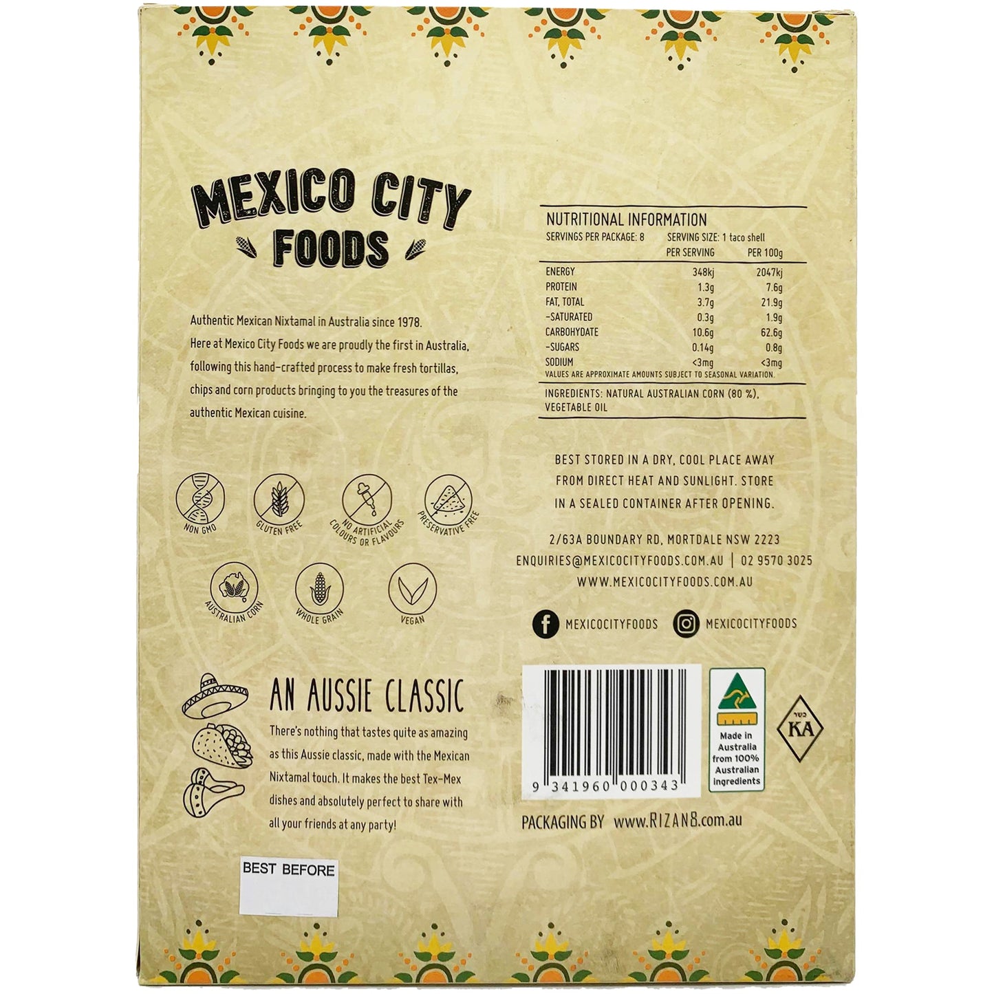 Mexico City Taco Shells | Harris Farm Online