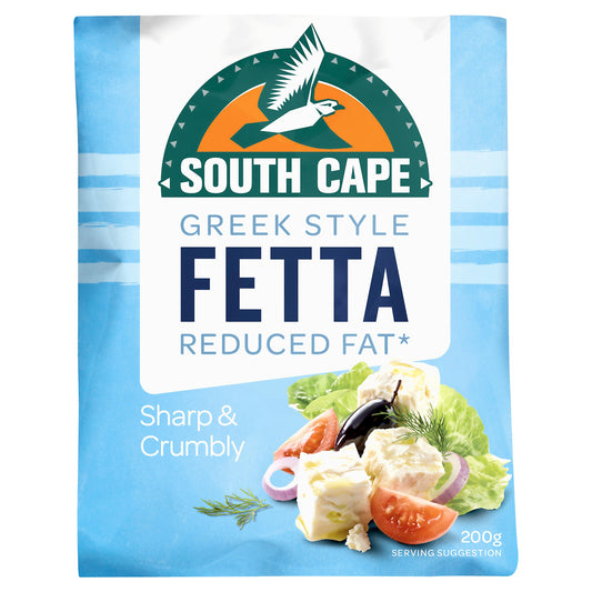 South Cape Greek Style Fetta Cheese Reduced Fat 200g