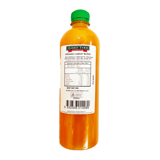 Harris Farm Freshly Squeezed Organic Carrot Juice 600ml