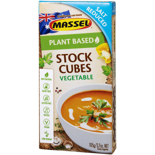 Massel Plant Based Salt Reduced Vegetable Stock Cubes | Harris Farm Online