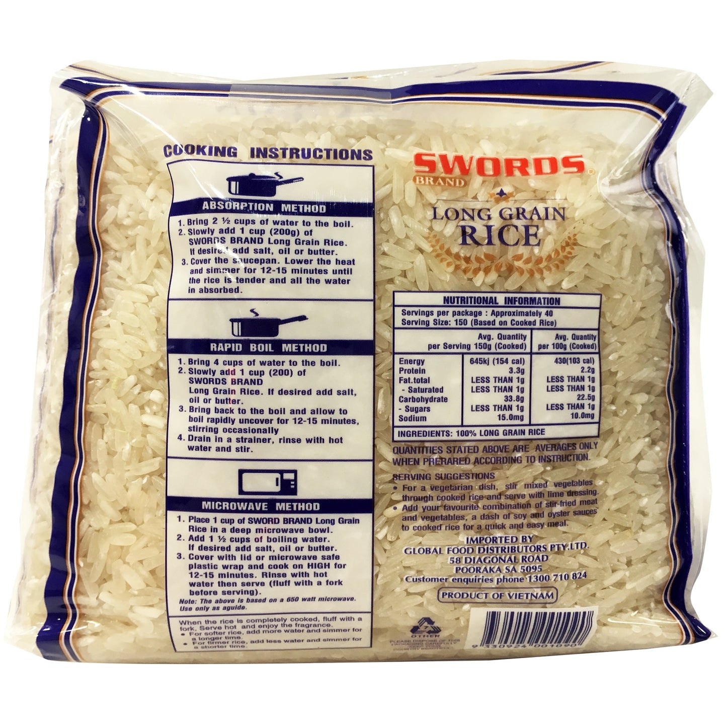 Swords Long Grain Rice 1kg