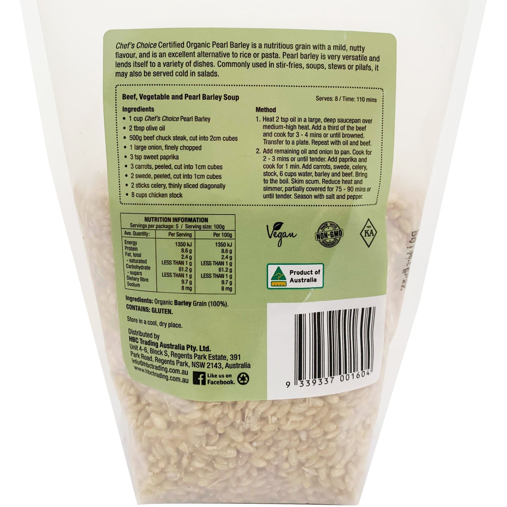 Chef's Choice Organic Pearl Barley | Harris Farm Online