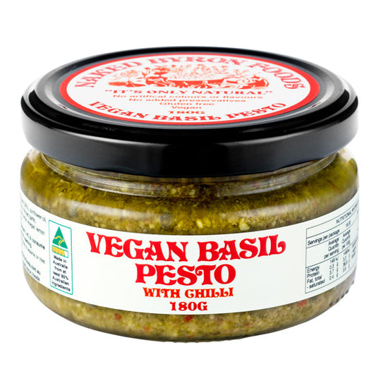 Naked Byron Foods Vegan Basil Pesto with Chilli | Harris Farm Online