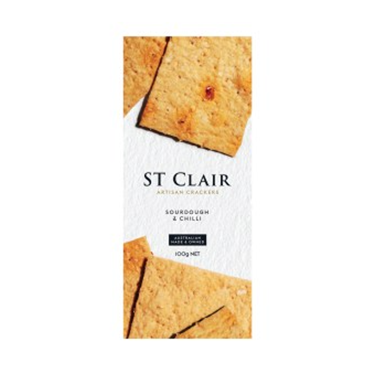 St Clair Artisan Crackers Sourdough and Chilli 100g