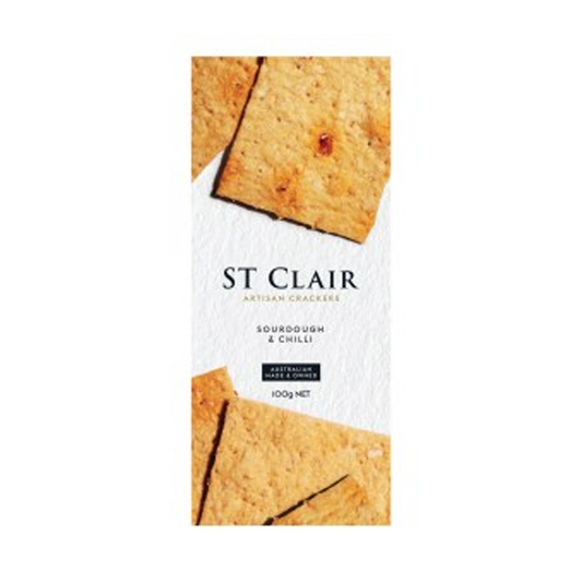 St Clair Artisan Crackers Sourdough and Chilli 100g