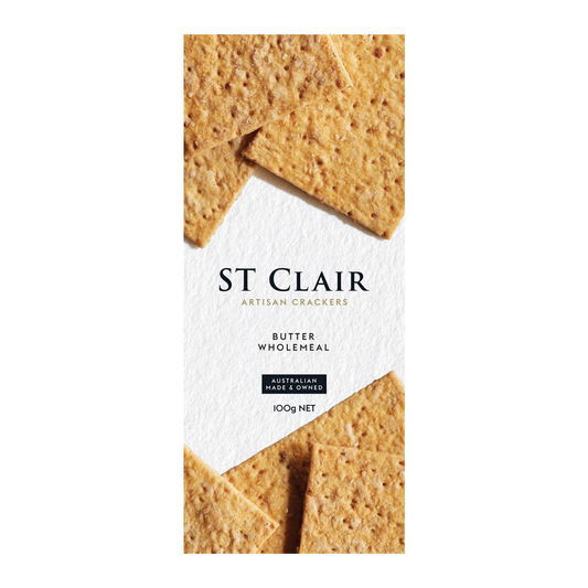 St Clair Artisan Crackers Butter Wholemeal 100g