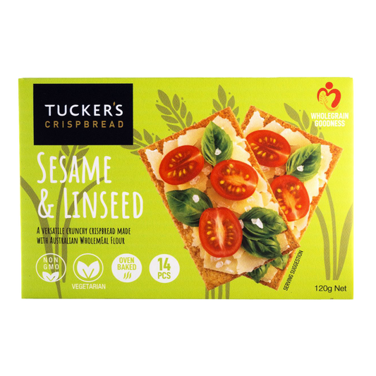 Tucker's Nautral Crispbread Sesame and Linseed 120g