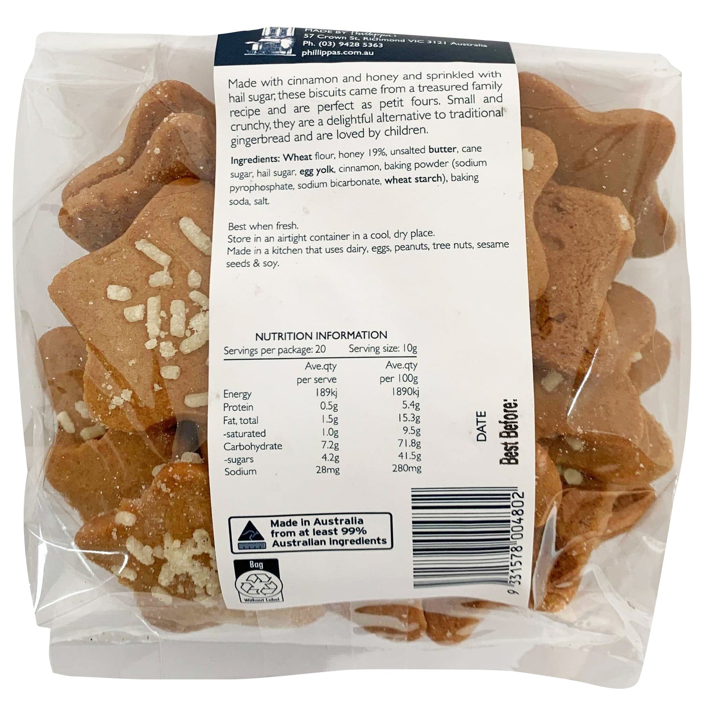 Phillipa's Honey Stars Biscuits | Harris Farm Online