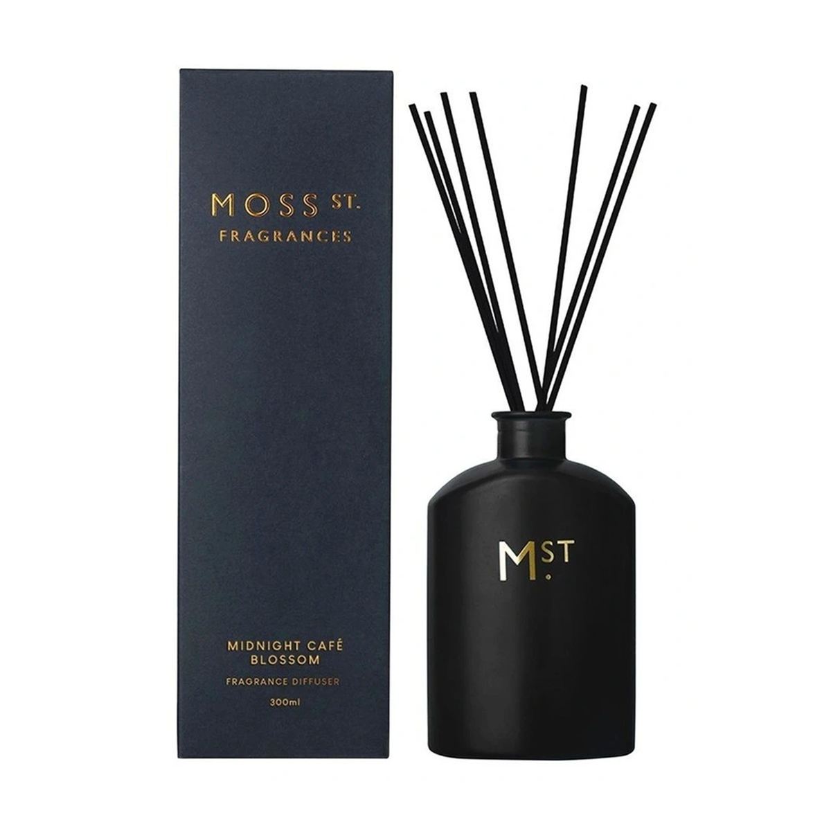 Moss St Large Diffuser Midnight Café Blossom 300ml