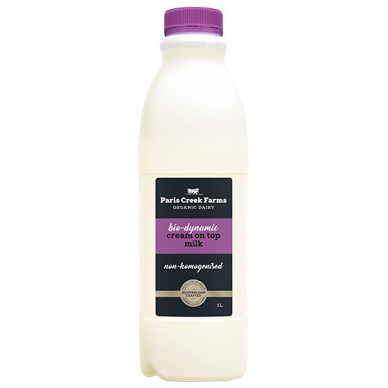 Paris Creek Farms Bio Dynamic Organic Cream On Top Non-Homogenised Milk | Harris Farm Online