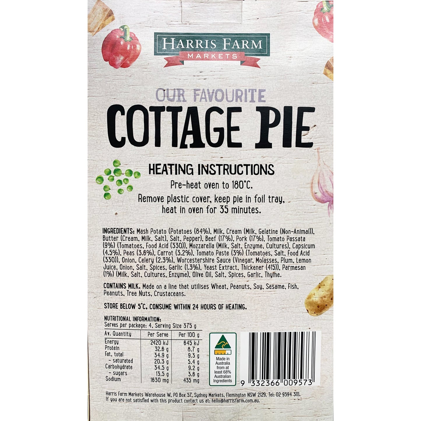 Harris Farm - The Cottage Pie ((Expiring 24/02, 1.5kg)