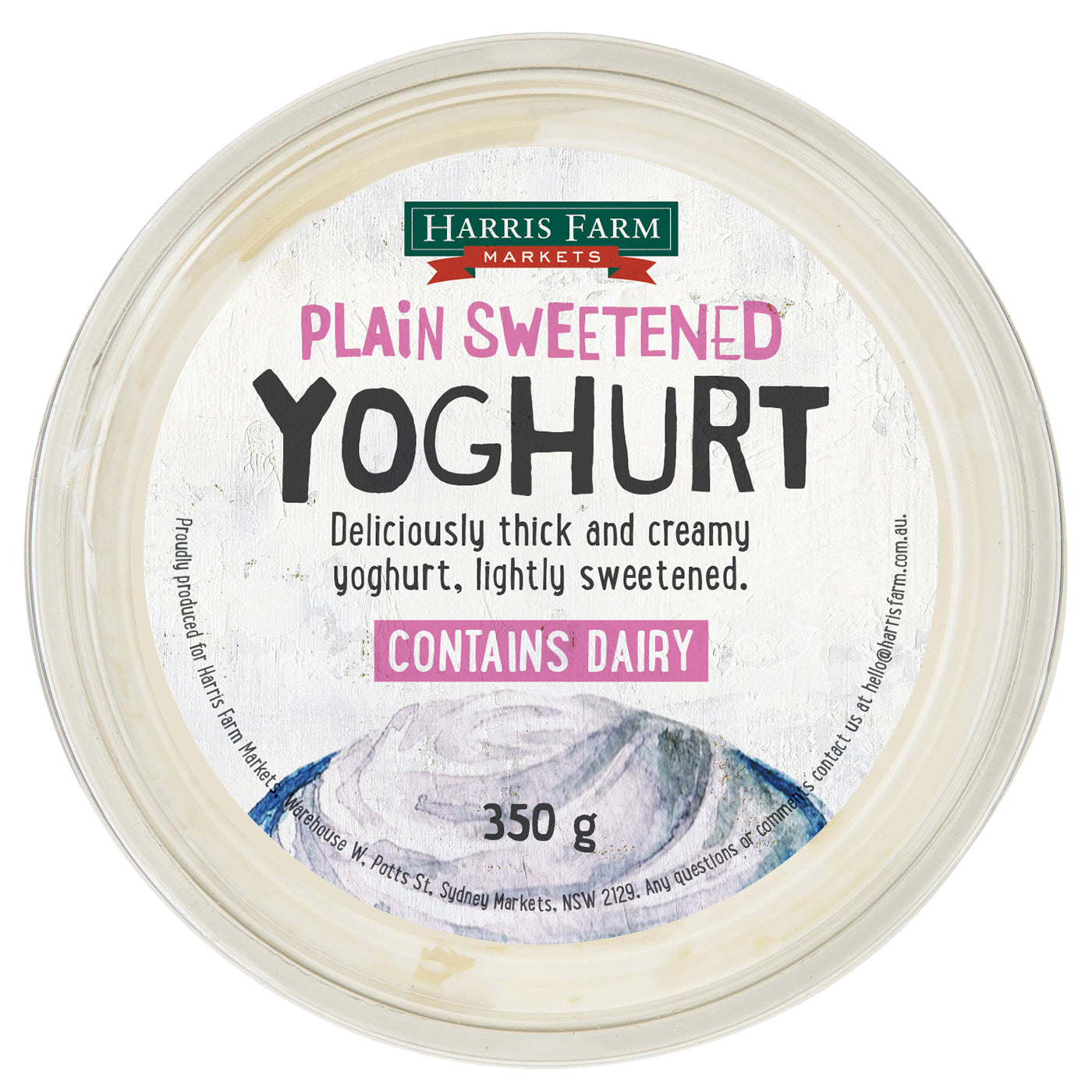 Harris Farm Yoghurt Plain Sweetened | Harris Farm Online