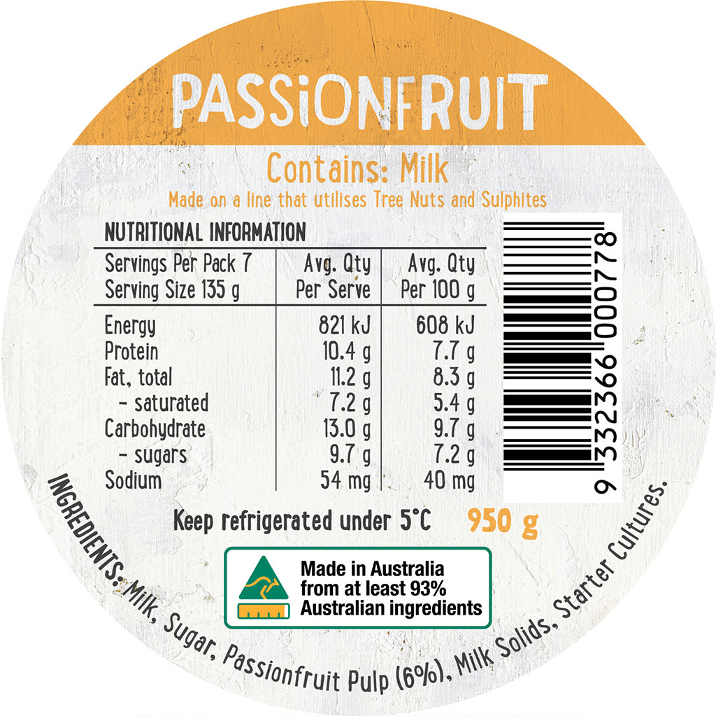 Harris Farm Yoghurt Passionfruit | Harris Farm Online