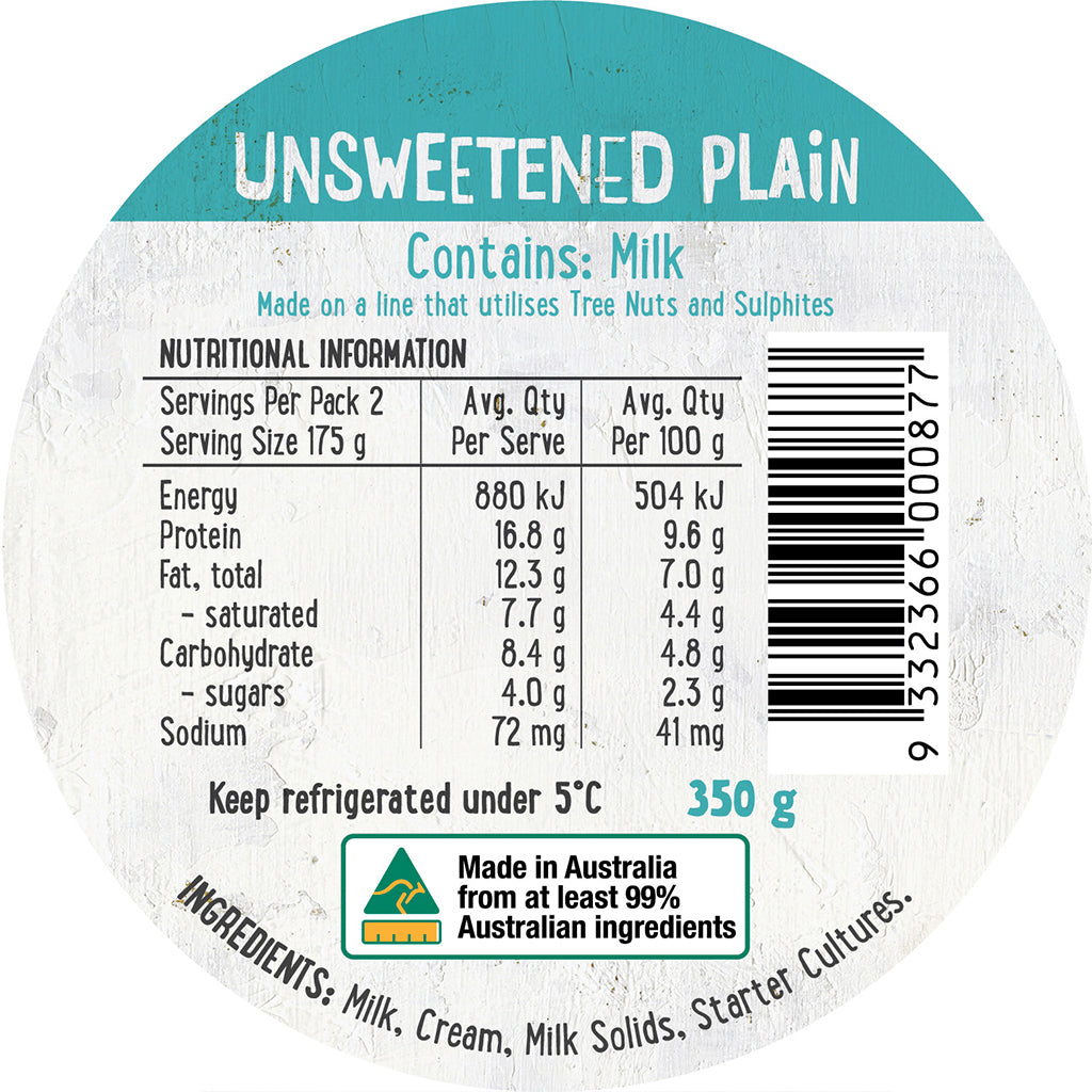 Harris Farm Yoghurt Unsweetened Plain | Harris Farm Online