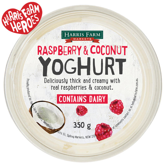 Harris Farm Yoghurt Raspberry and Coconut | Harris Farm Online