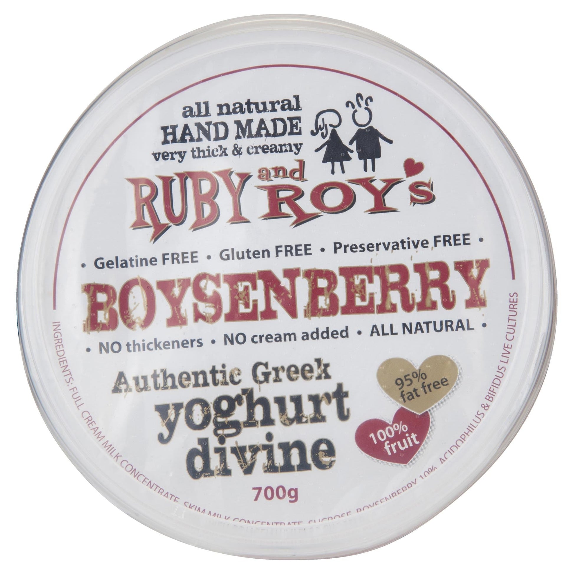 Ruby & Roy's Yoghurt Boysenberry Authentic Divine 700g , Frdg2-Dairy - HFM, Harris Farm Markets
 - 3