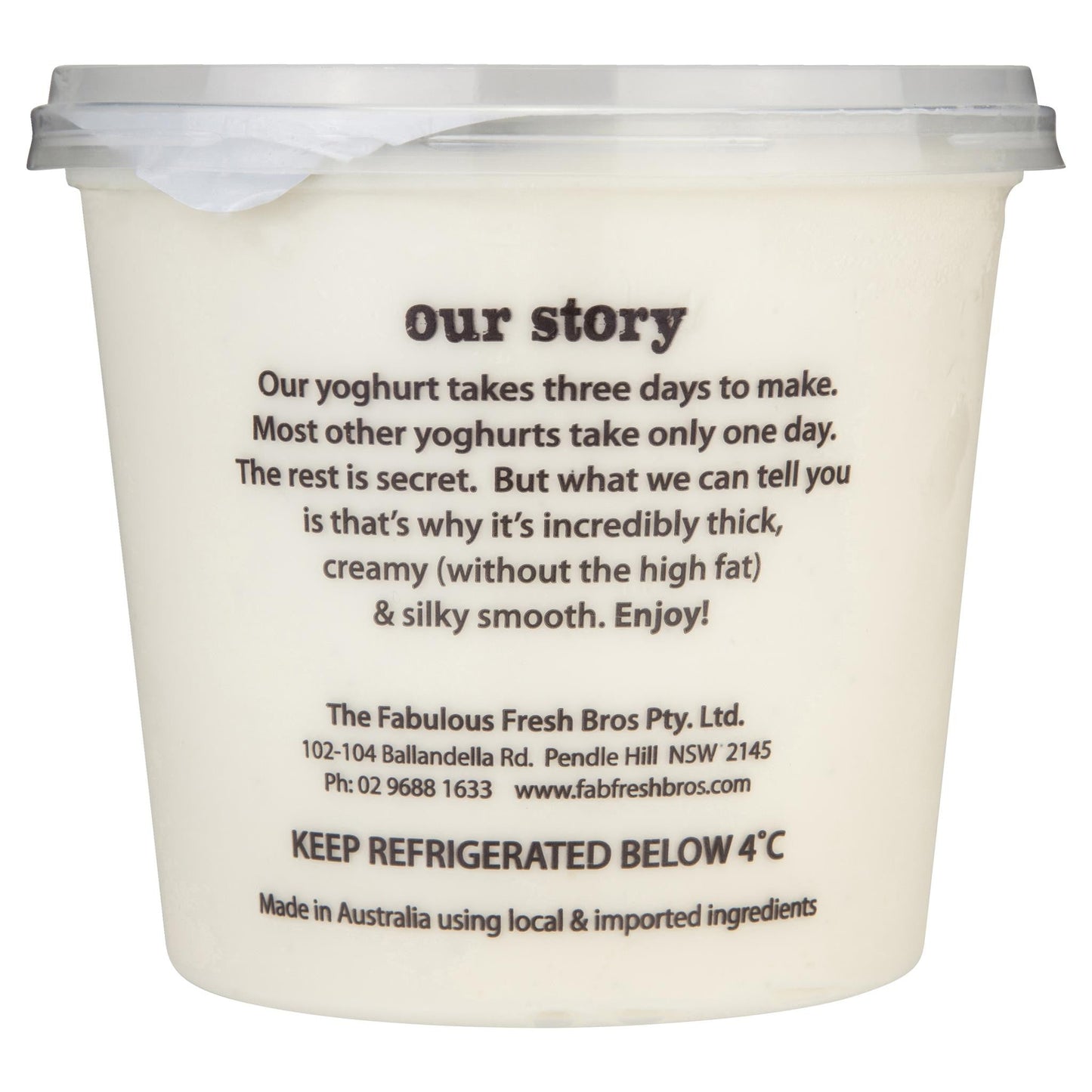 Ruby & Roy's Yoghurt Vanilla Bean Greek Divine 700g , Frdg2-Dairy - HFM, Harris Farm Markets
 - 2