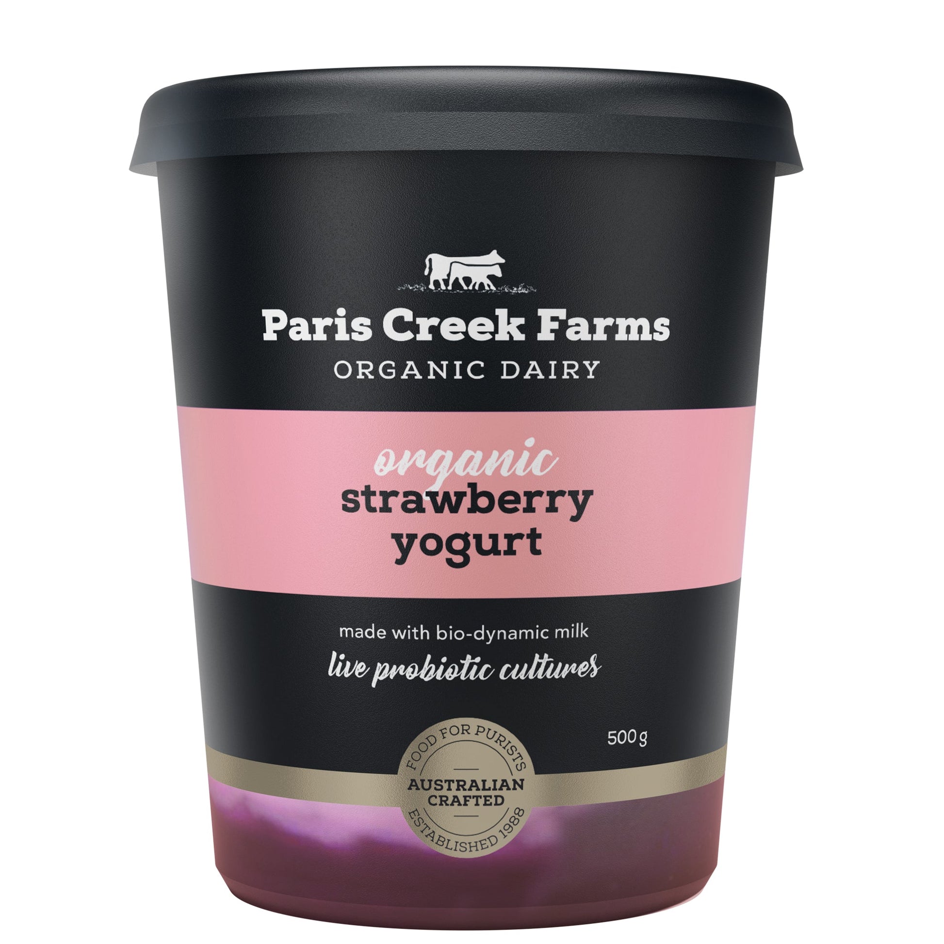 Paris Creek Farms Organic Strawberry Yoghurt | Harris Farm Online