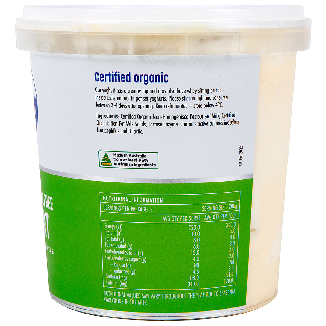 Barambah Organics Natural Lactose Free Yoghurt | Harris Farm Online