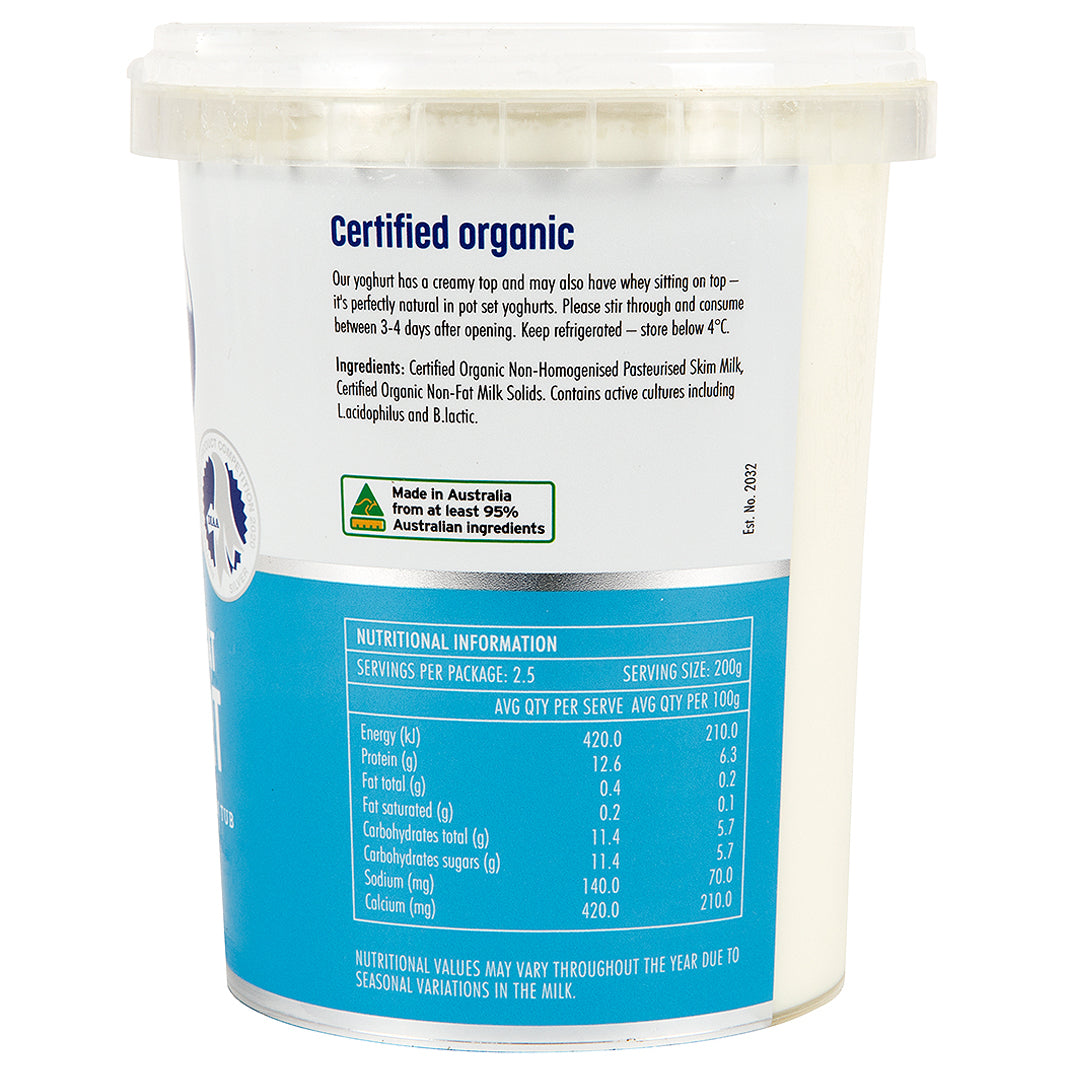 Barambah Organics Low Fat Natural Yoghurt | Harris Farm Online