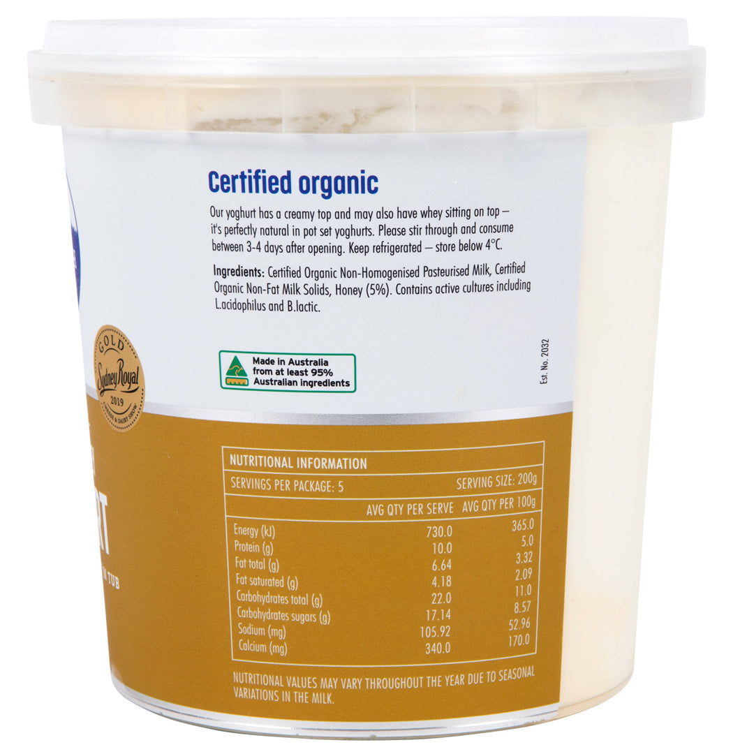 Barambah Organics Bush Honey Yoghurt | Harris Farm Online