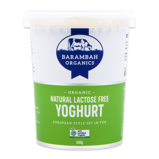 Barambah Organics Lactose Free Natural Yoghurt 500g