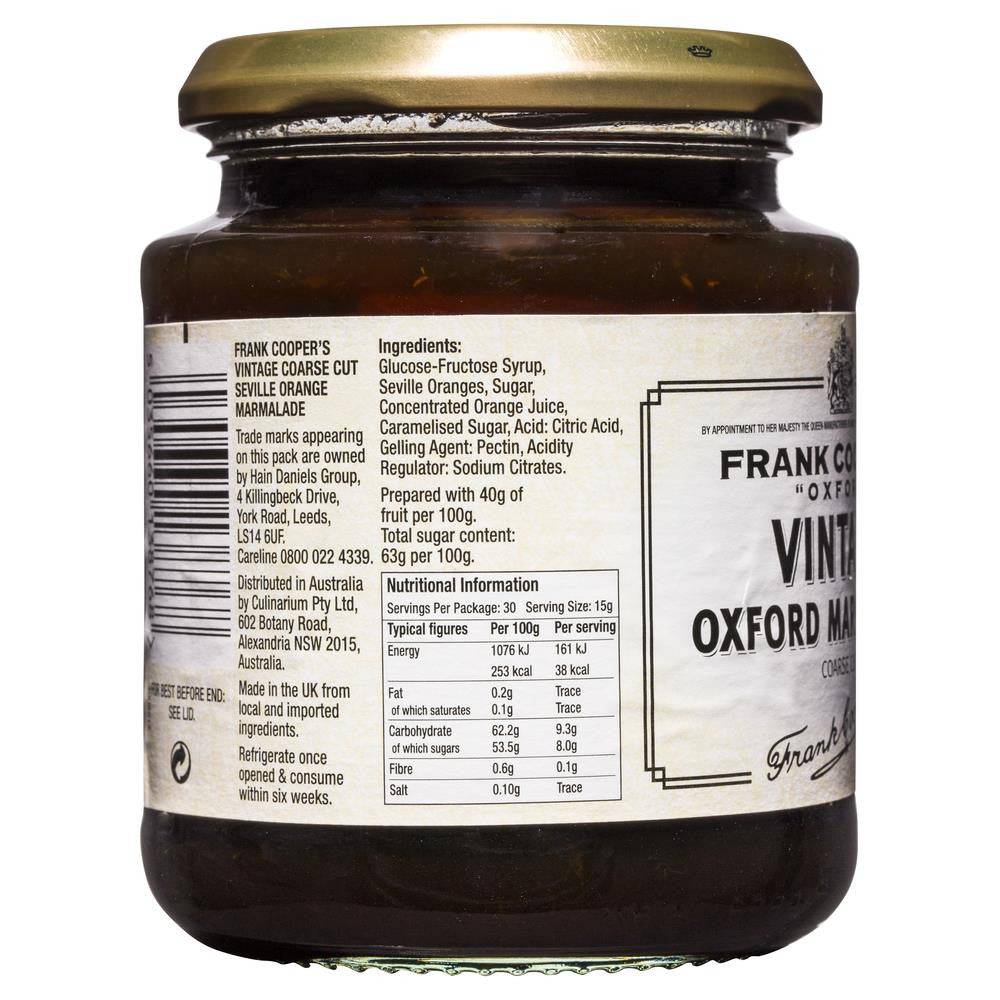 Frank Coopers Coarse Cut Vintage Oxford Marmalade 454g , Grocery-Spreads - HFM, Harris Farm Markets
 - 2