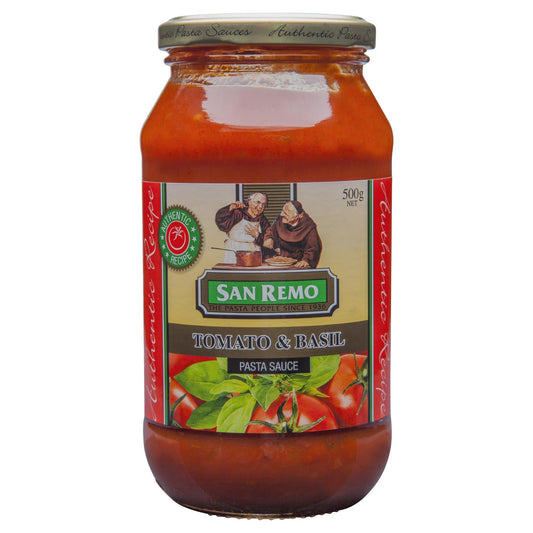 San Remo Pasta Sauce Tomato & Basil 500g , Grocery-Pasta - HFM, Harris Farm Markets
 - 1