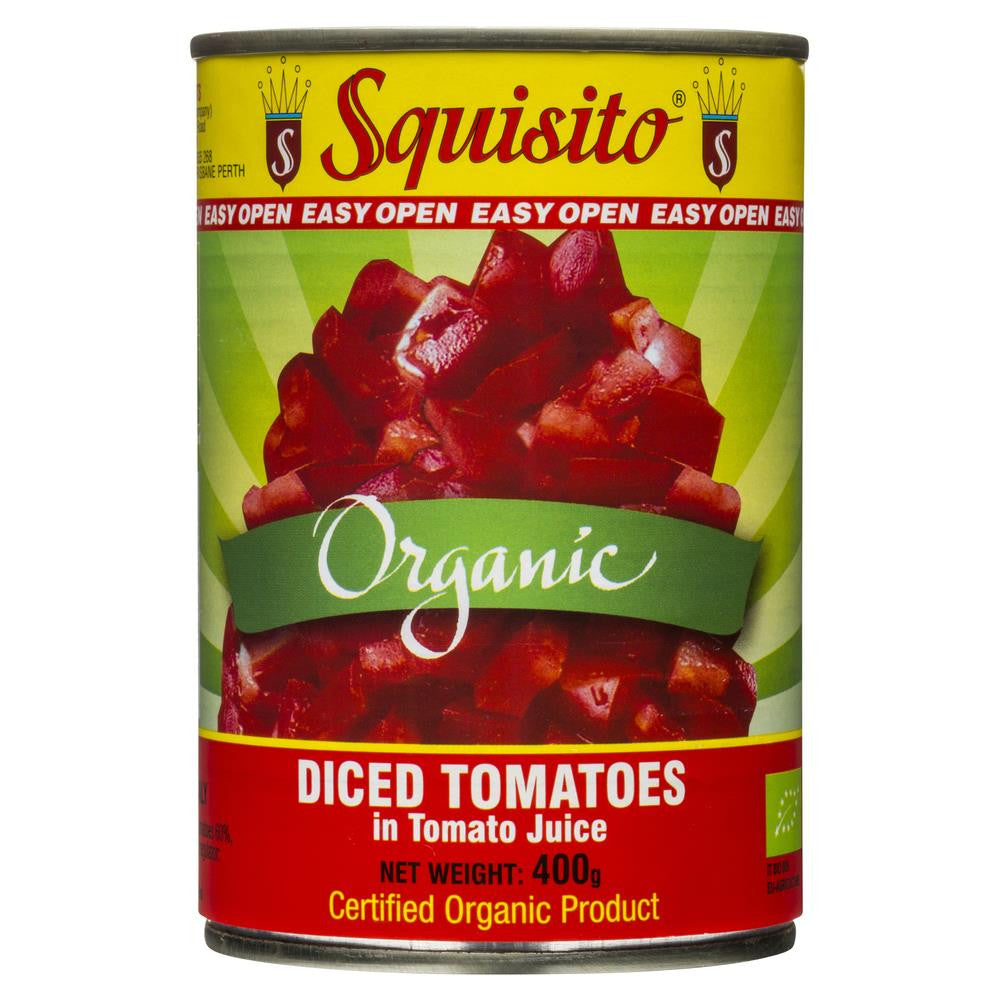 Squisito Organic Diced Tomatoes Tomato Juice 400g , Grocery-Can or Jar - HFM, Harris Farm Markets
 - 1