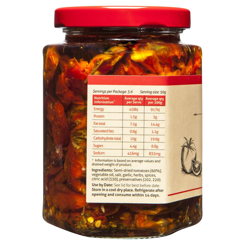 Sandhurst Semi Dried Tomatoes 270g , Grocery-Antipasti - HFM, Harris Farm Markets
 - 2