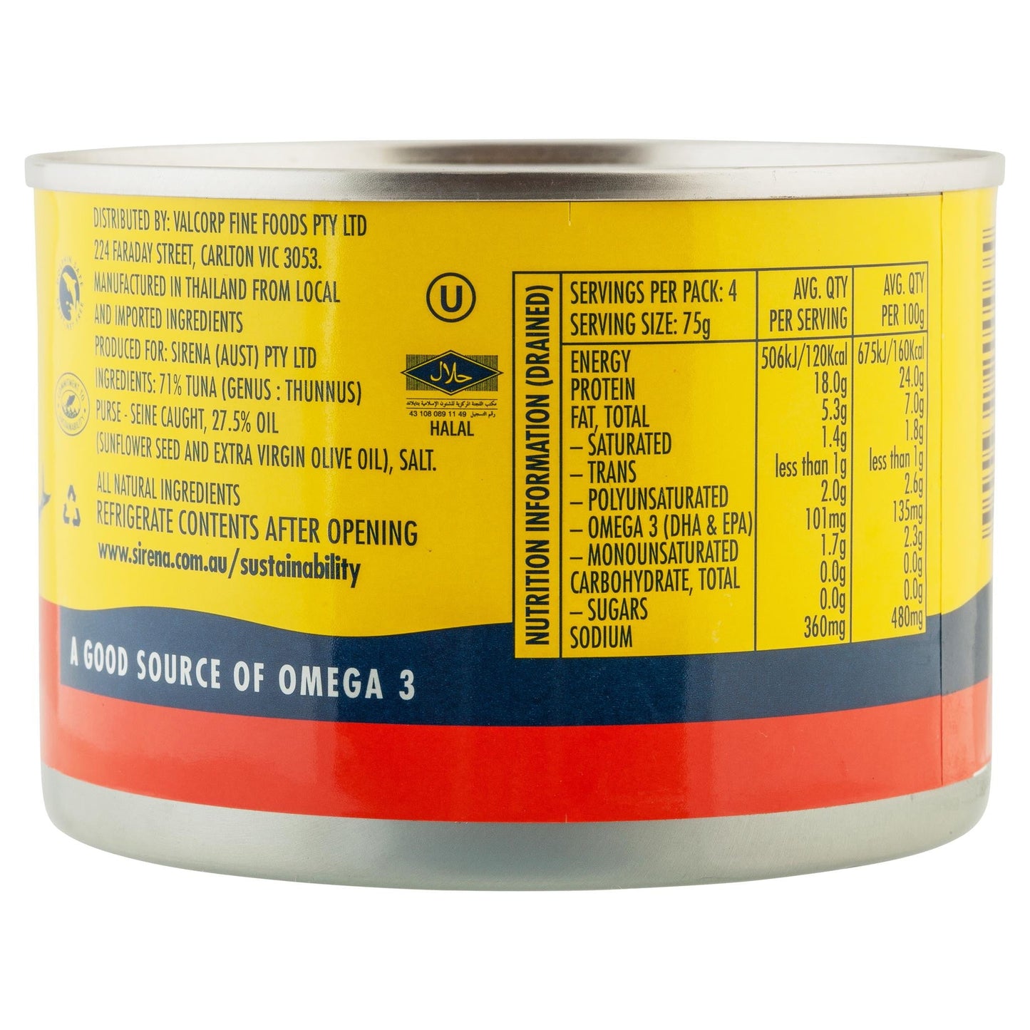 Sirena Tuna In Oil Italian Style 425g , Grocery-Seafood - HFM, Harris Farm Markets
 - 2