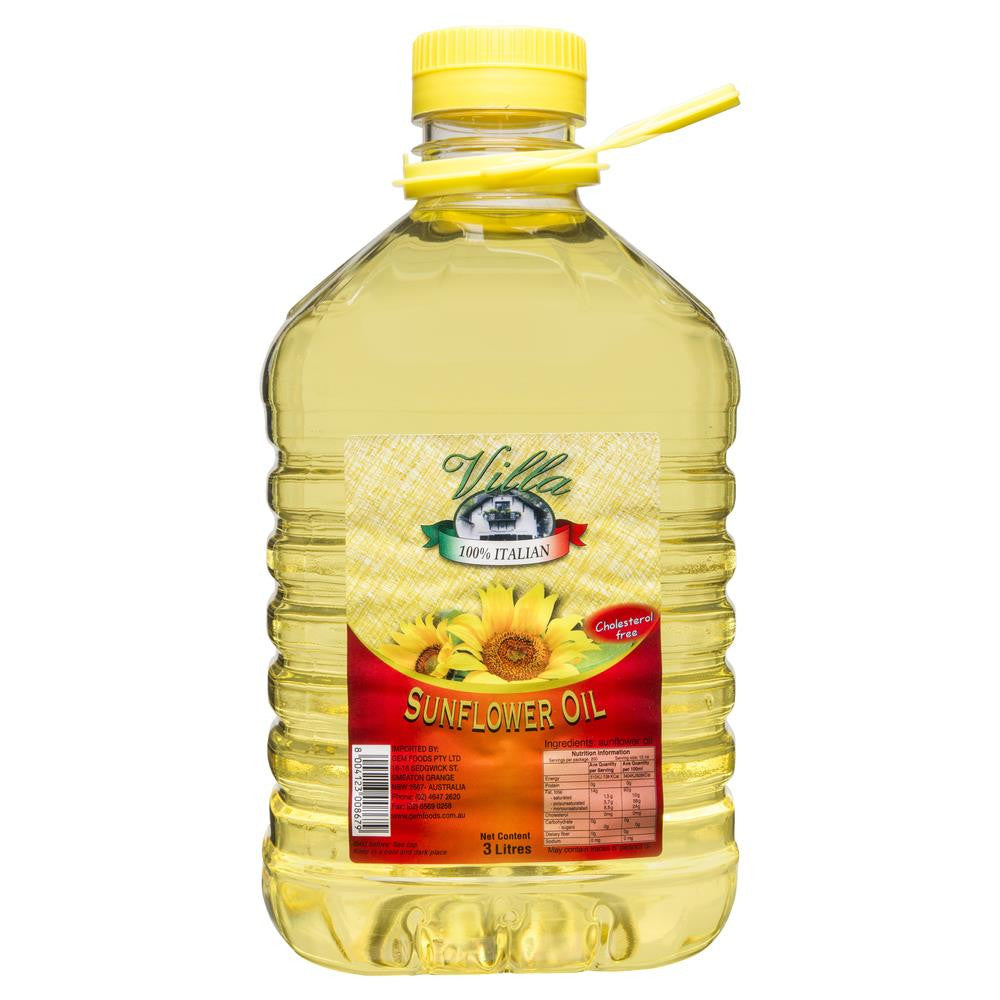 Villa Sunflower Oil 3l , Grocery-Oils - HFM, Harris Farm Markets
 - 1